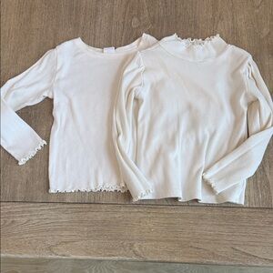 GAP Cream Ribbed Long Sleeve Top Set of 2
